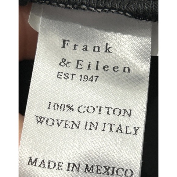 Frank &‎ Eileen TORI Italian Tuxedo Shirtdress Black Cotton XS Pockets Oversized - Picture 16 of 16